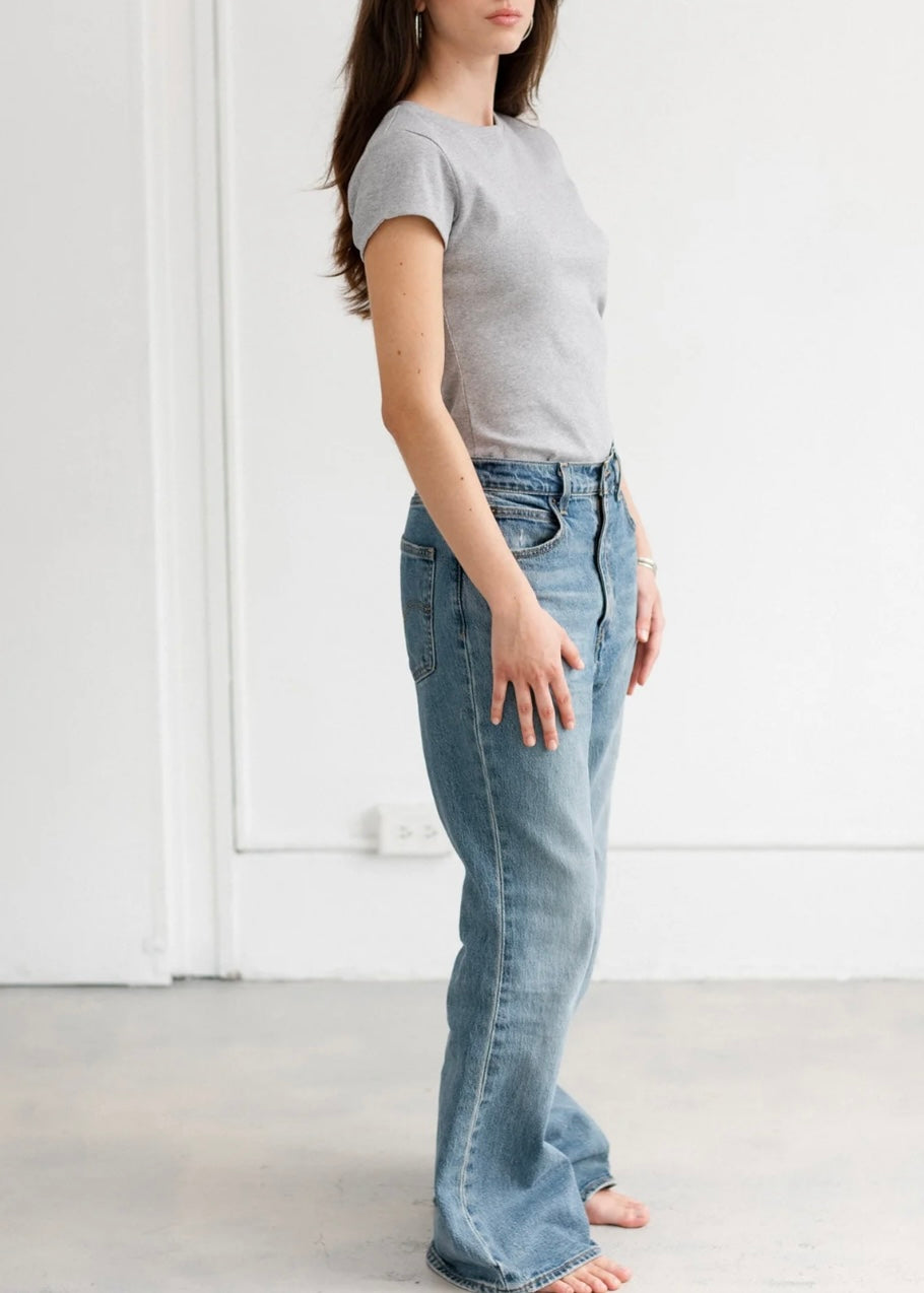 Ribbed Fitted T-Shirt