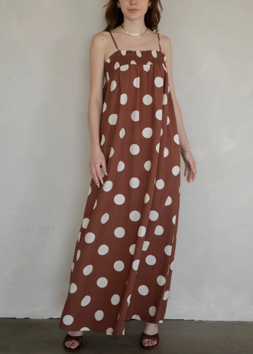 Sandy Polka Dot Maxi
