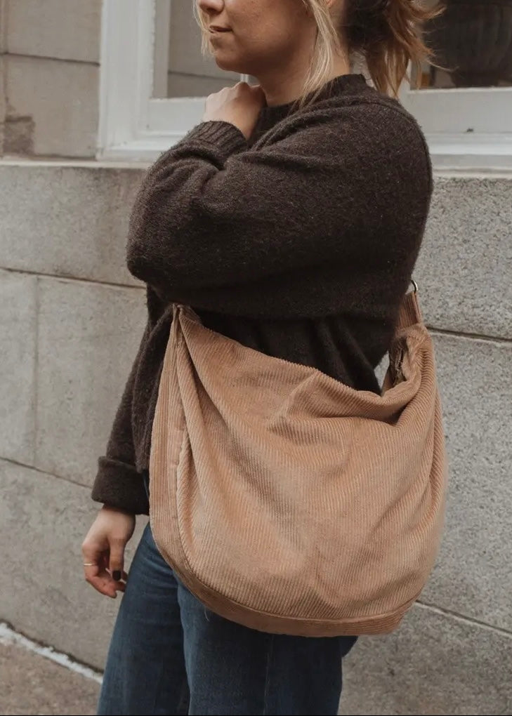Crescent Corduroy Crossbody Bag