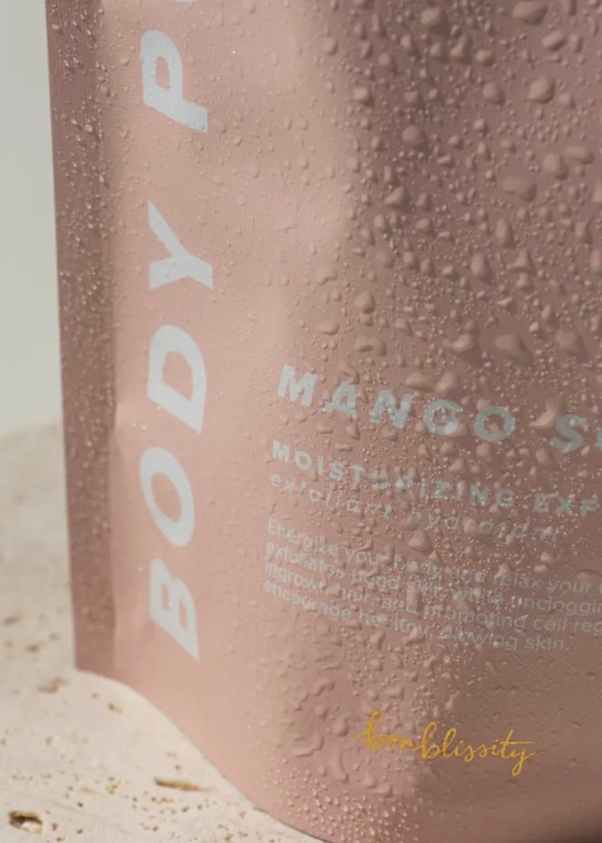 Mango Sorbet Body Polish Scrub W/Gold Spoon