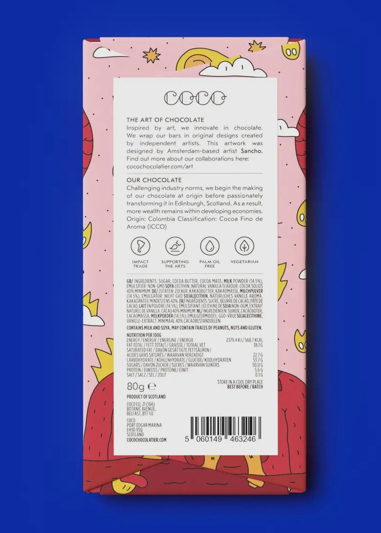 Colombian Milk 40% Chocolate Bar