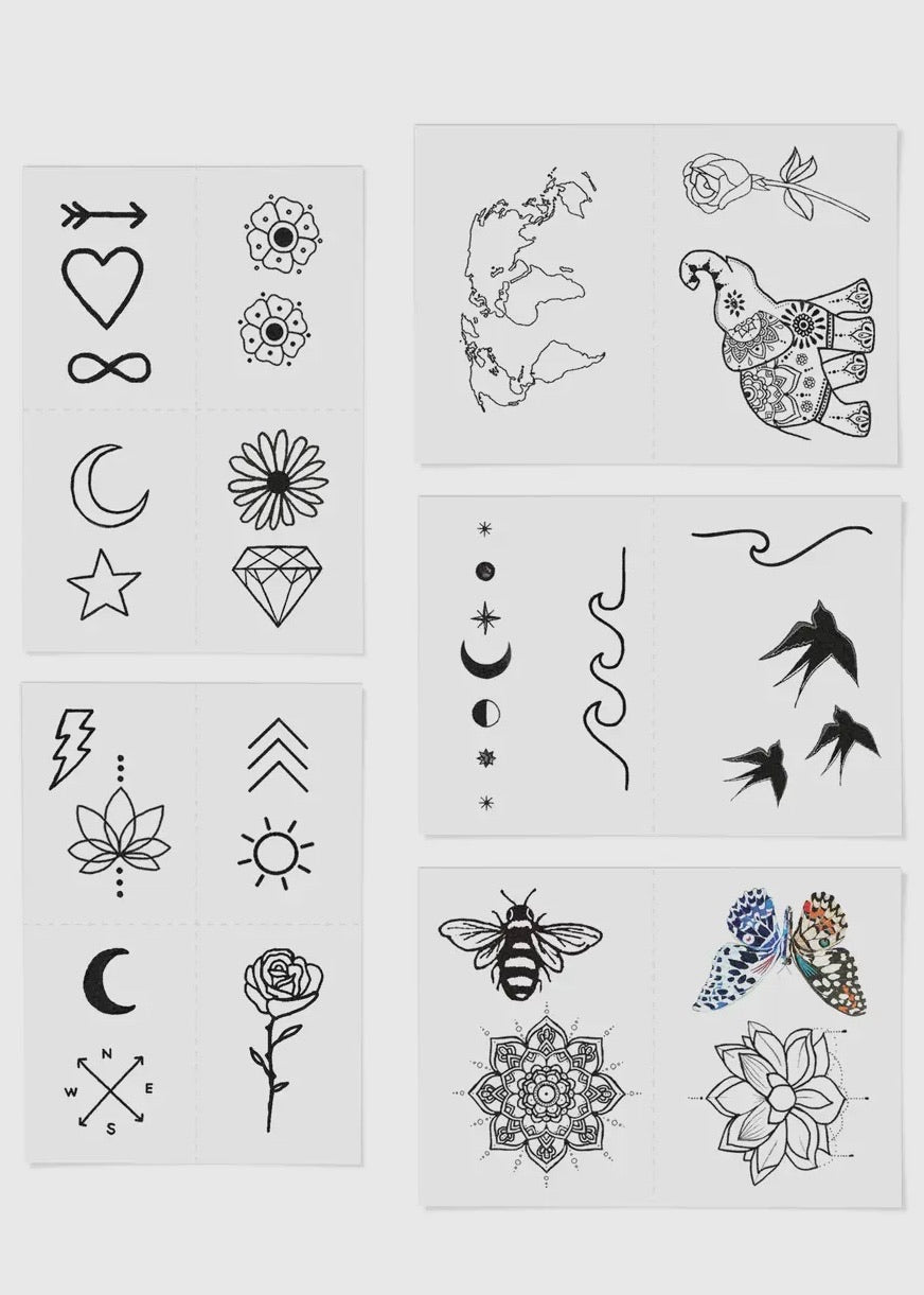 Best Sellers Temporary Tattoo Pack