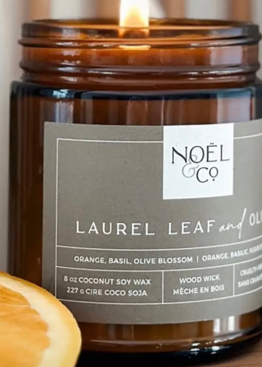 Laurel Leaf & Olive Candle