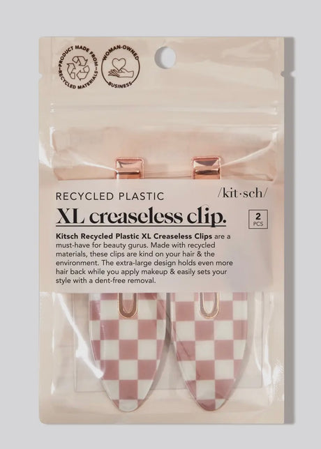 Recycled Plastic Xl Creaseless Clips 2pc Set