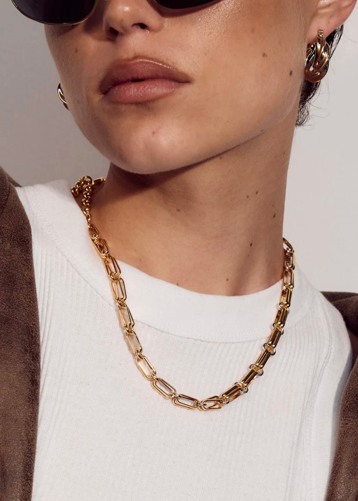 Dalia Two-Tone Chain Necklace