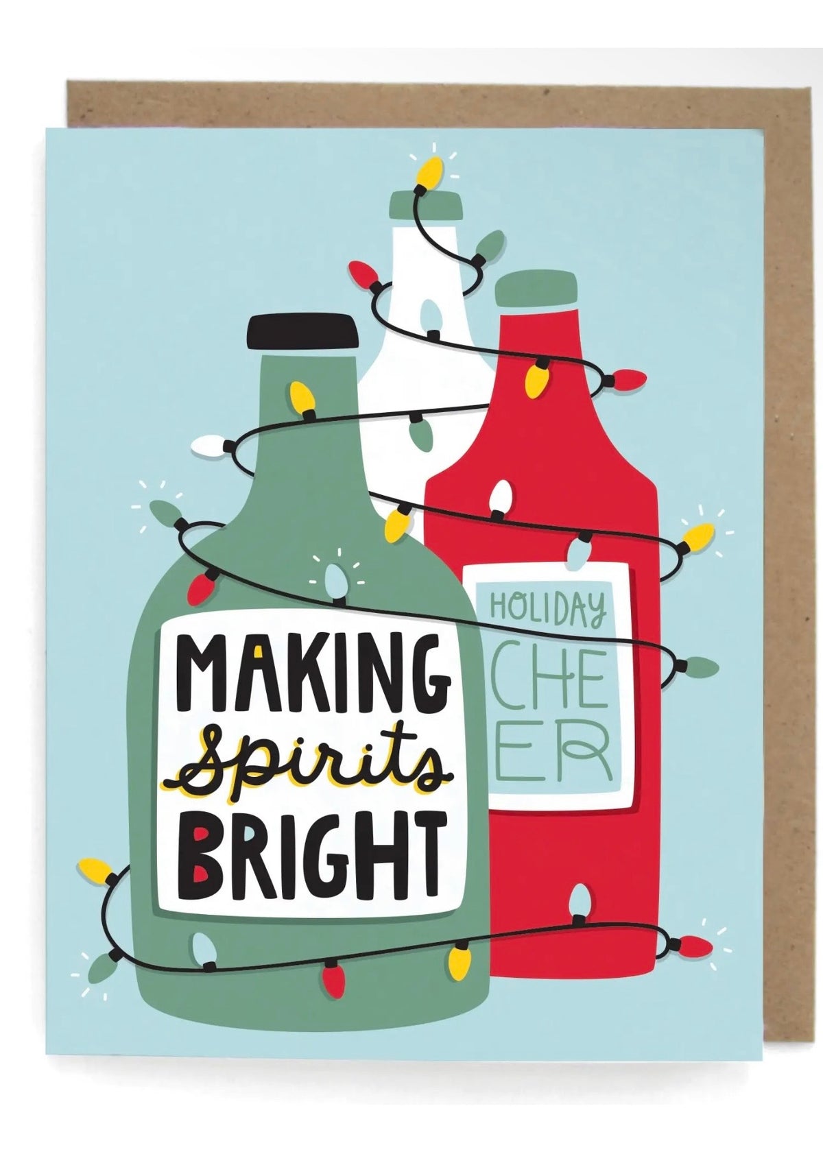 Spirits Bright Holiday Greeting Card