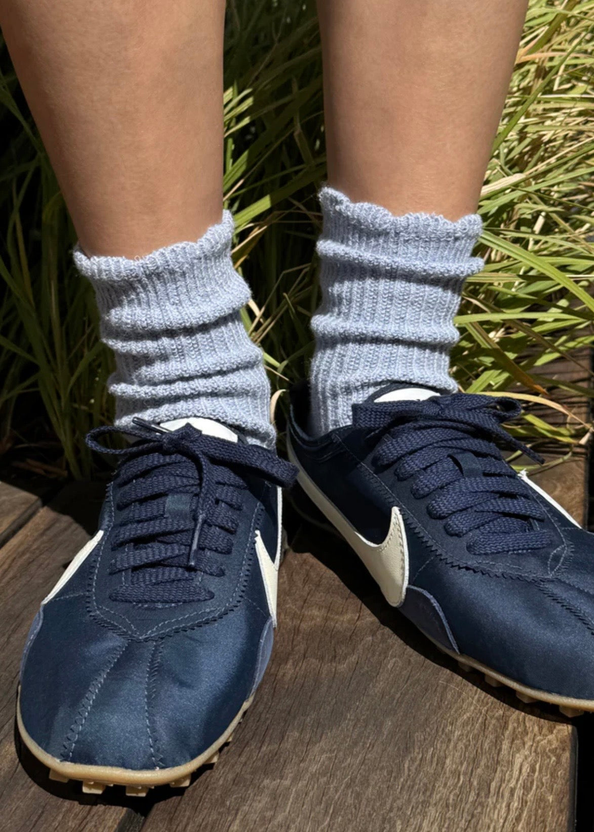 Linen Scallop Socks