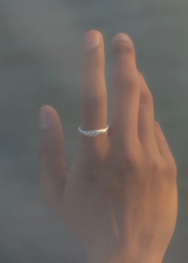 Meridian Signet Ring in Sterling Silver