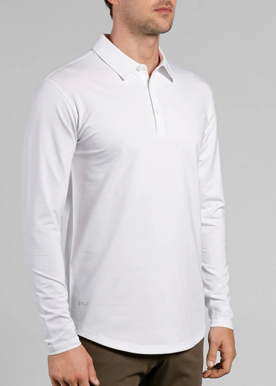 Drop-Cut Long Sleeve Lux Polo
