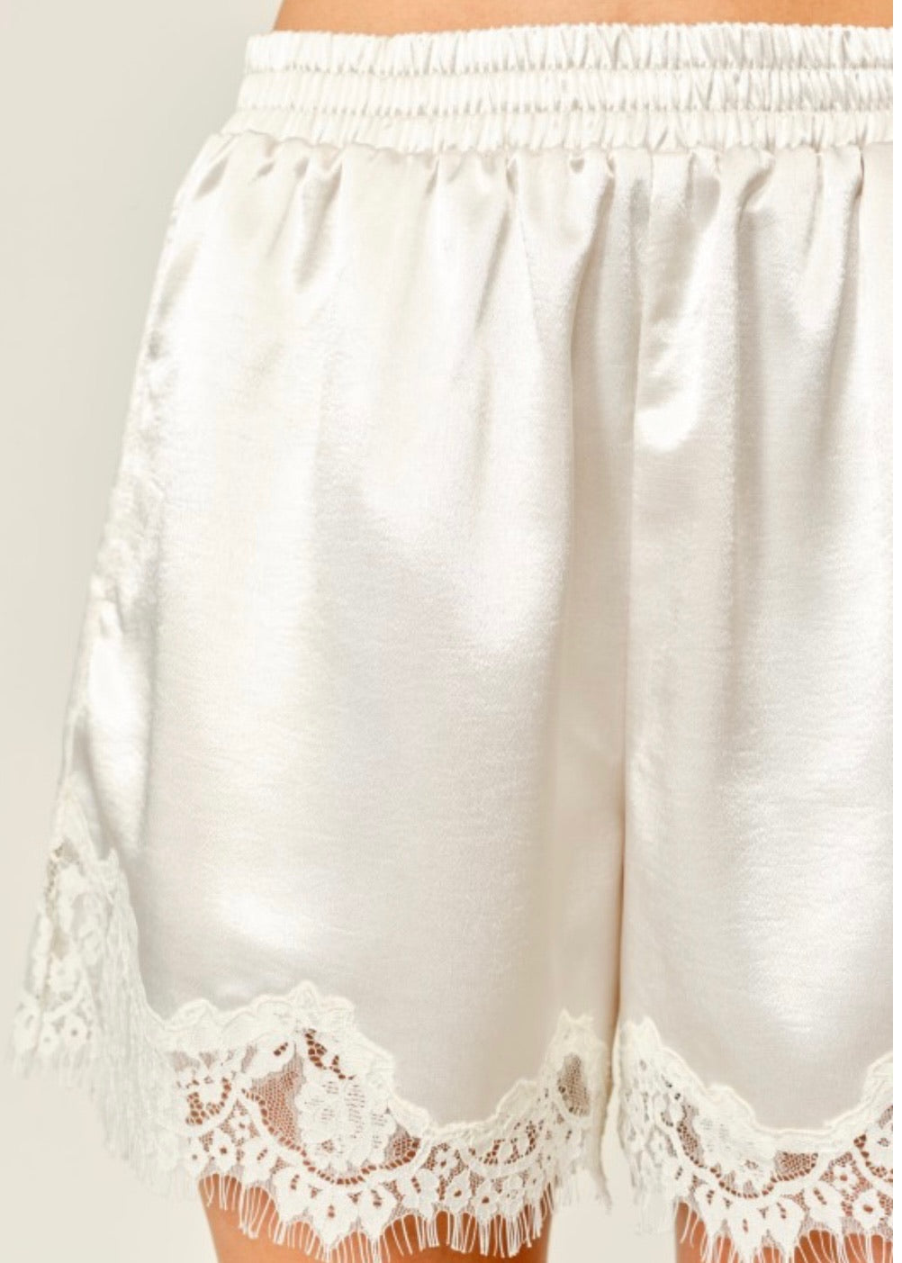 Lainey Satin Lace Shorts