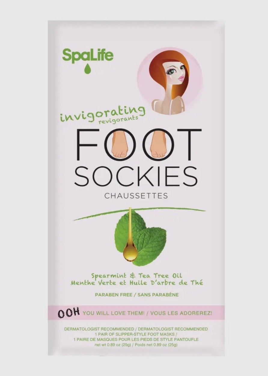 Pink Invigorating Foot Sockies Spearmint & Tea Tree Oil