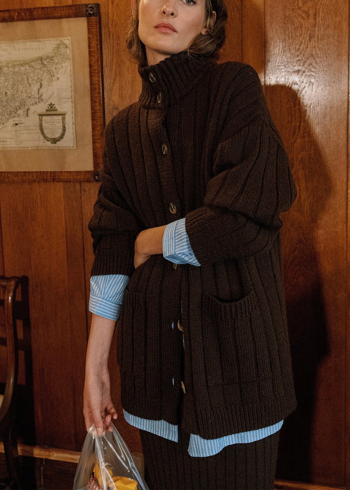 Ribbed Knit Cardigan