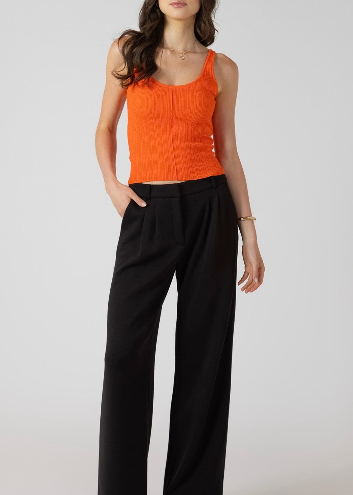 Scoopneck Ribbed Tank