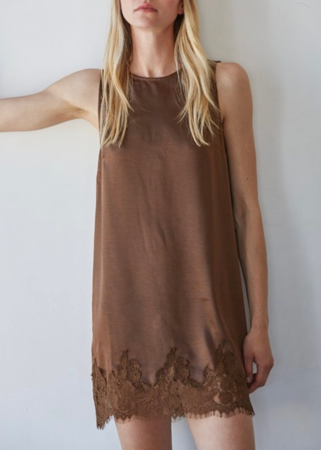 Codie Satin Lace Mini Dress