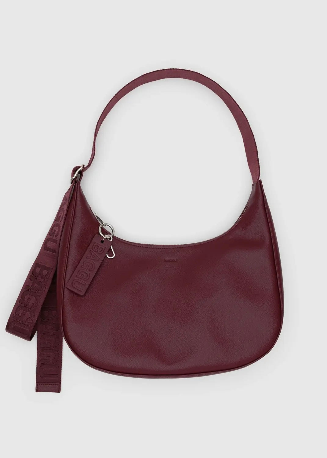 Medium Recycled Leather Crescent Bag