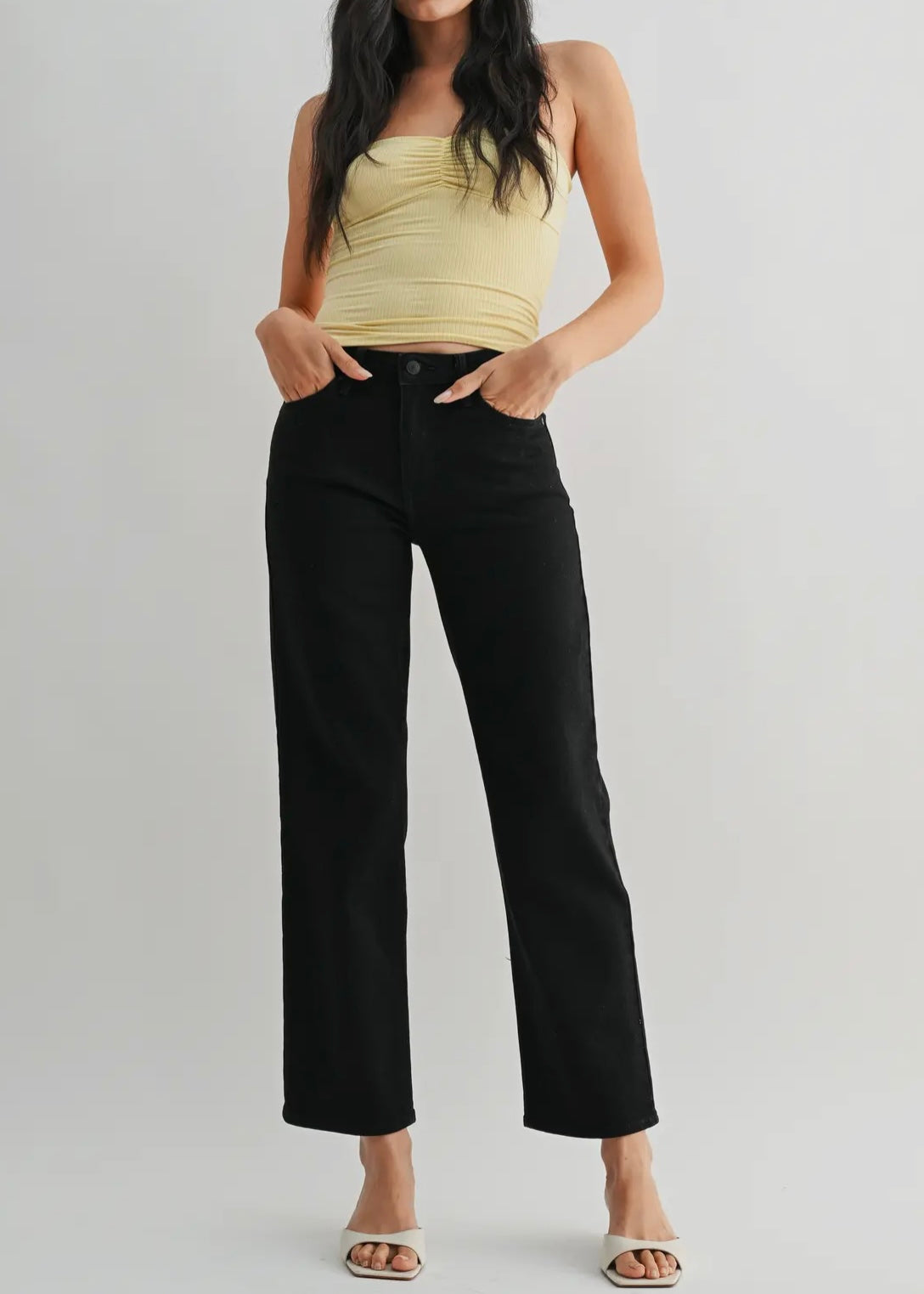 Stretchy Straight Jeans