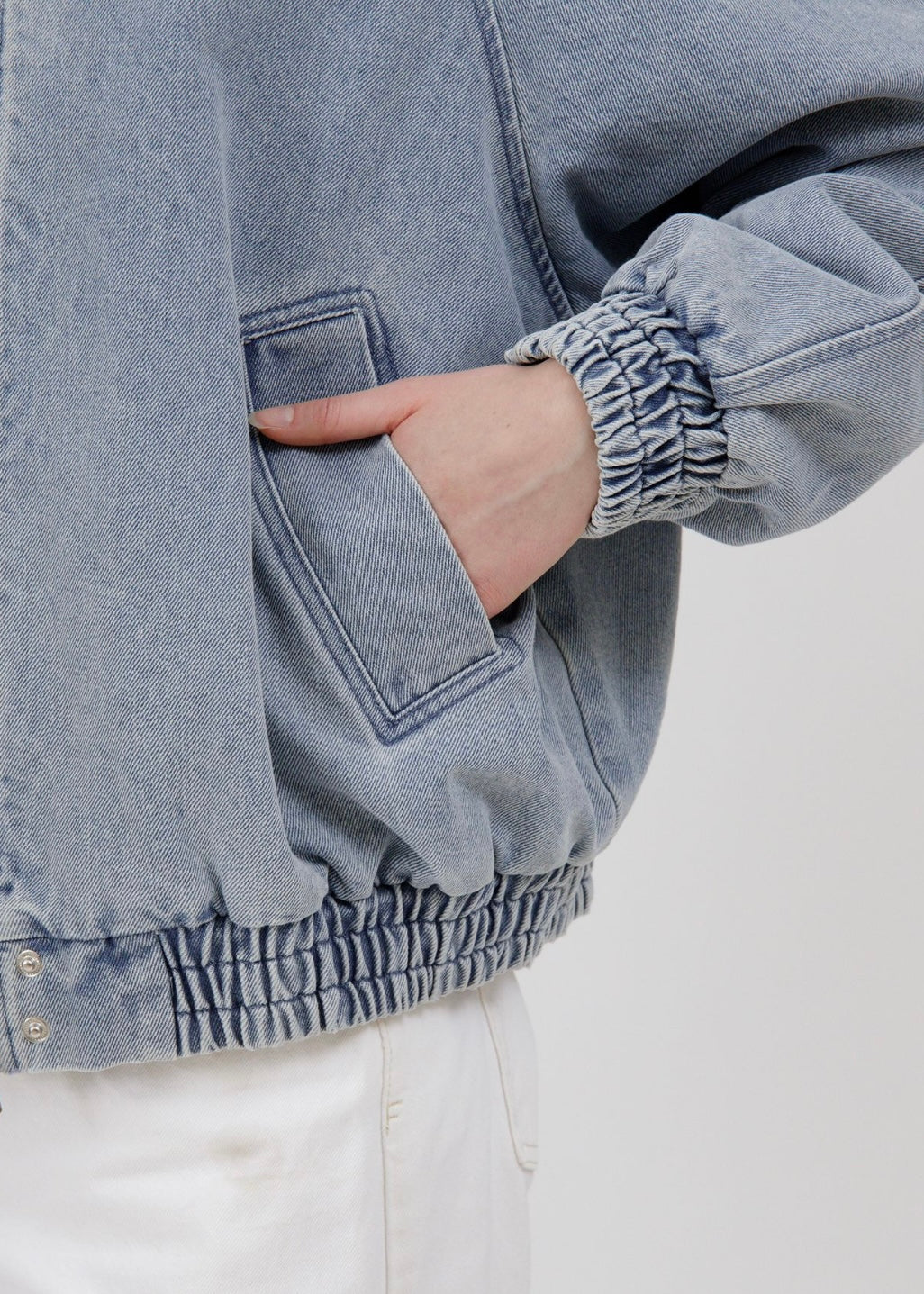 Christine Denim Bomber
