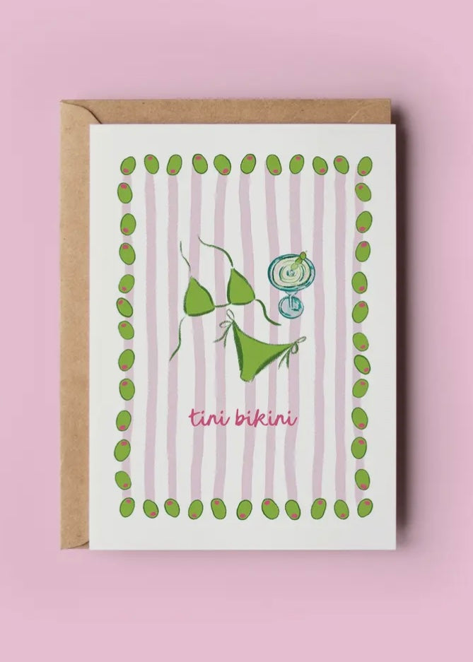 Tini Bikini Martini Card