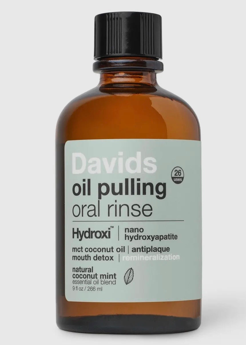 Davids Hydroxi™ Oil Pulling Oral Rinse w/ Nano Hydroxyapatite / 9oz