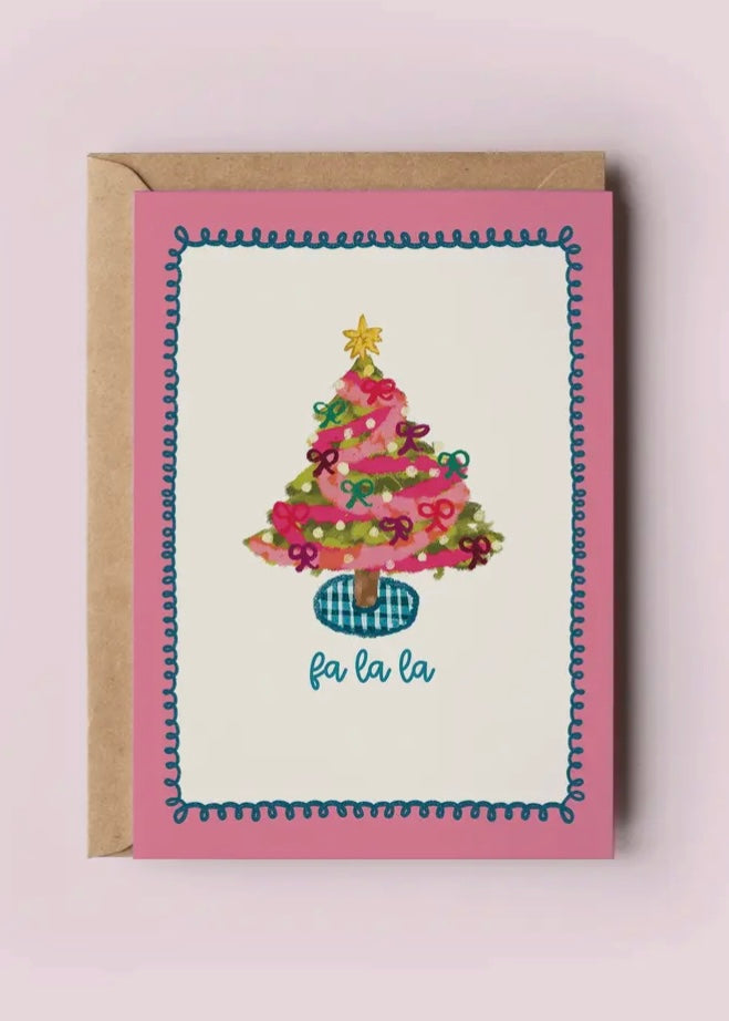Fa La La Colorful Tree Card