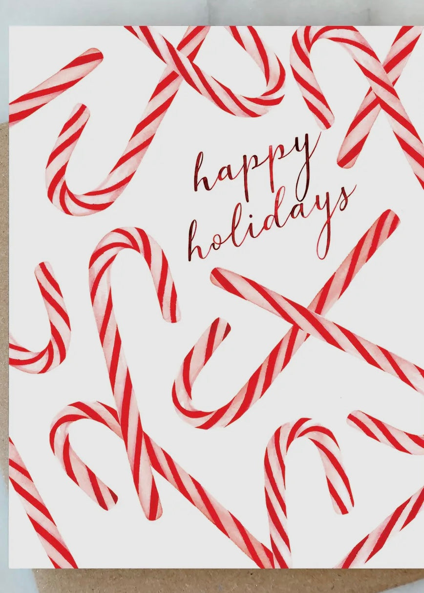 Candy Canes Holiday Card