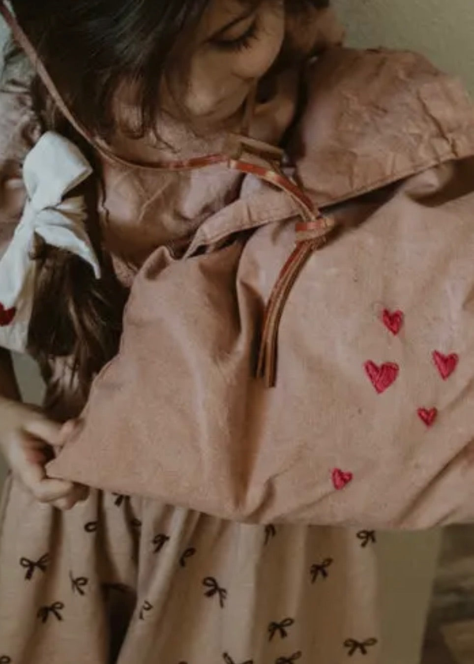 Hand Embroidered Plant-Dyed Cotton Tote