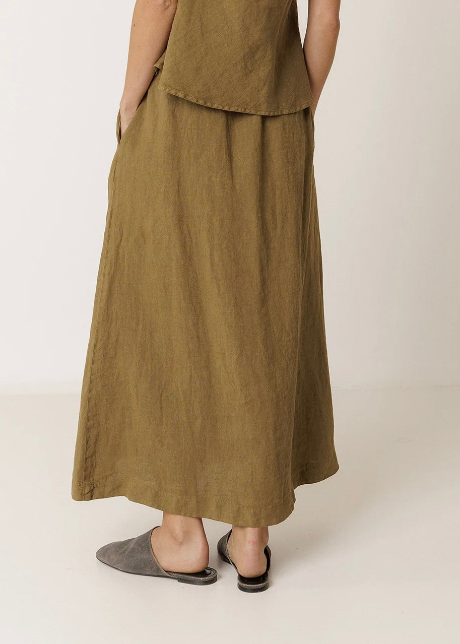 Long Linen Skirt