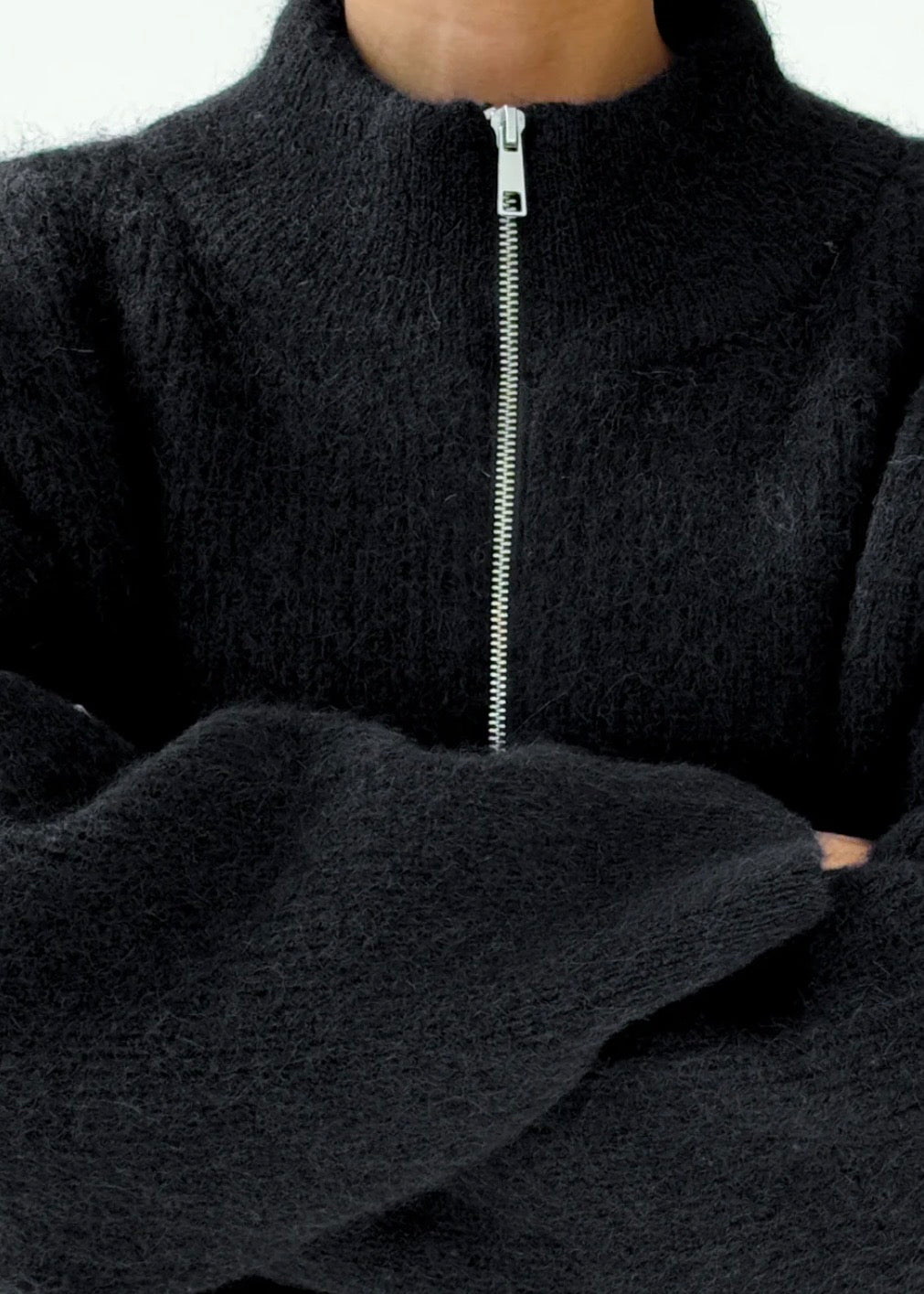 Alpaca Zip Front Jacket