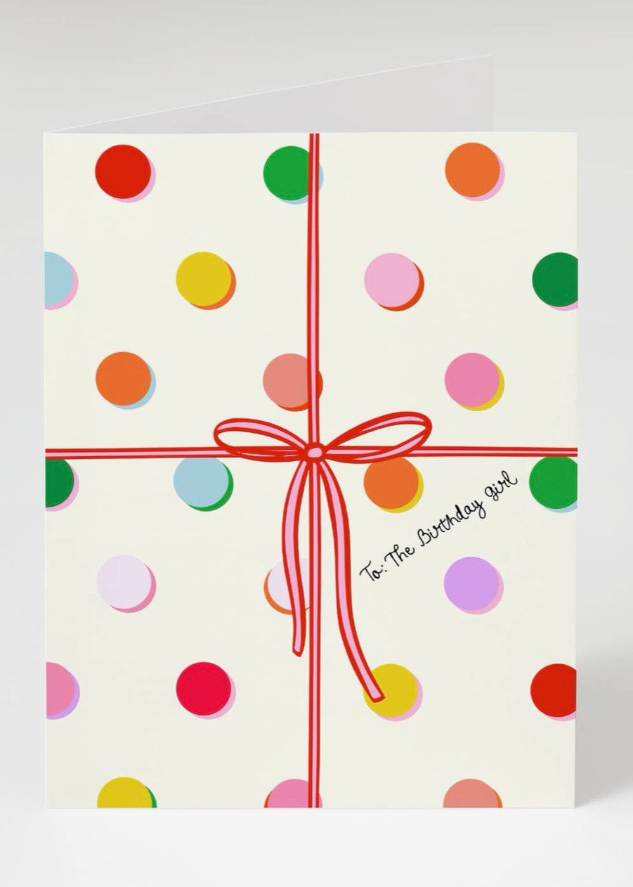 Birthday Girl Polka Dot Card