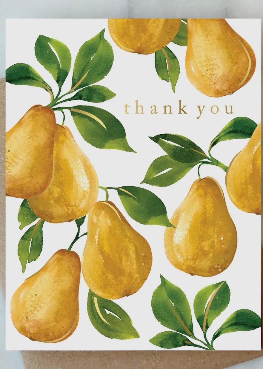 Pears Thank You Card