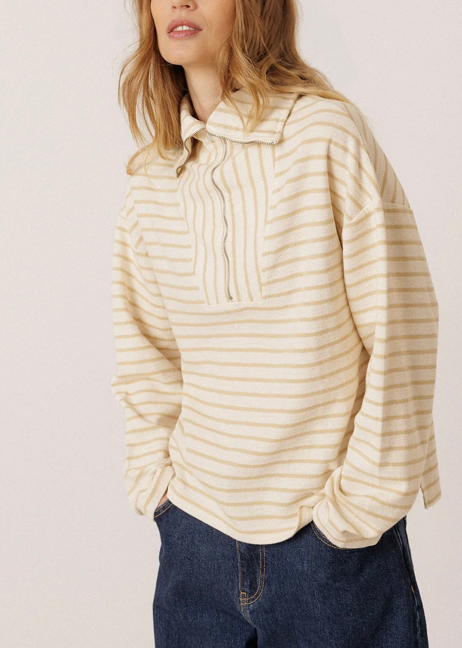 Terrycloth Sailor Half-Zip
