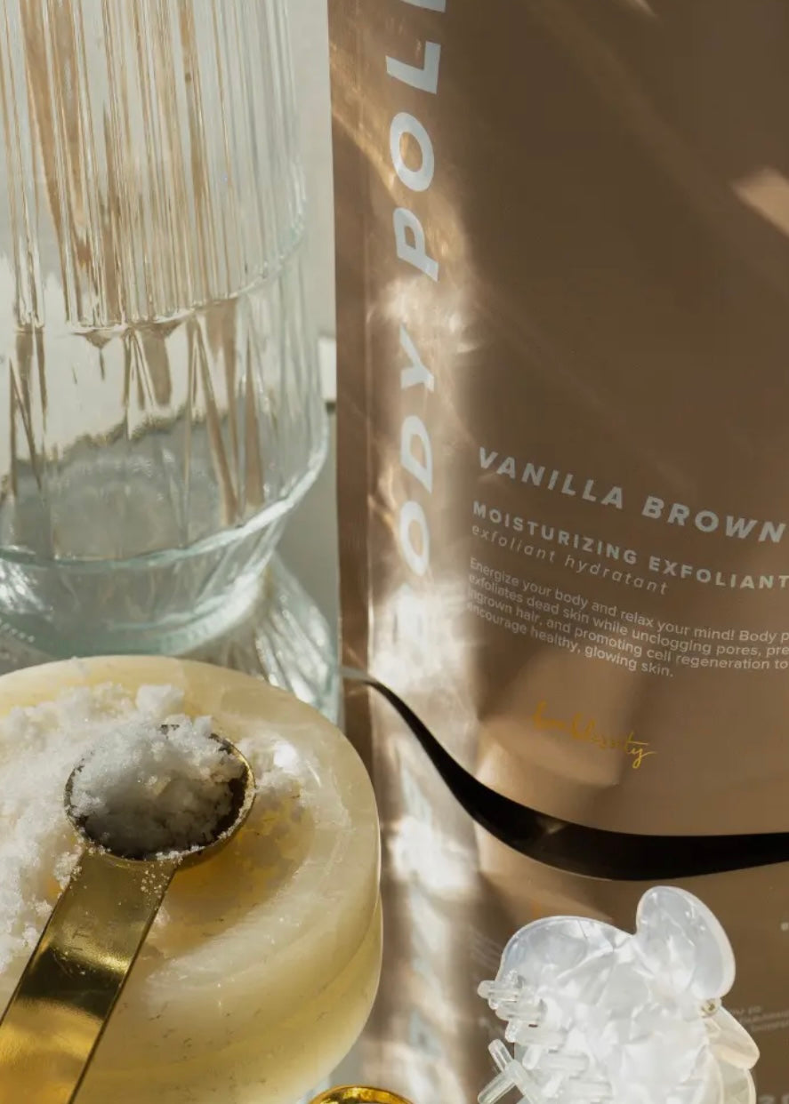 Vanilla Body Polish Scrub W/Gold Spoon