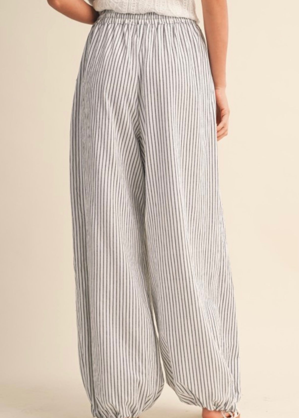 Stripe Balloon Pants