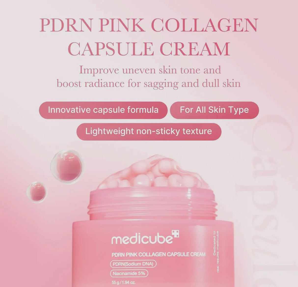 Medicube Salmon Dna Pdrn Pink Collagen Capsule Cream