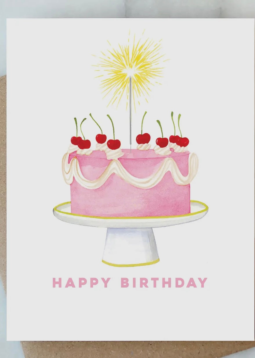 Sparkler Cake Card