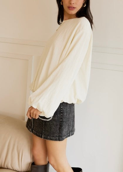 Bubble Hem Blouse