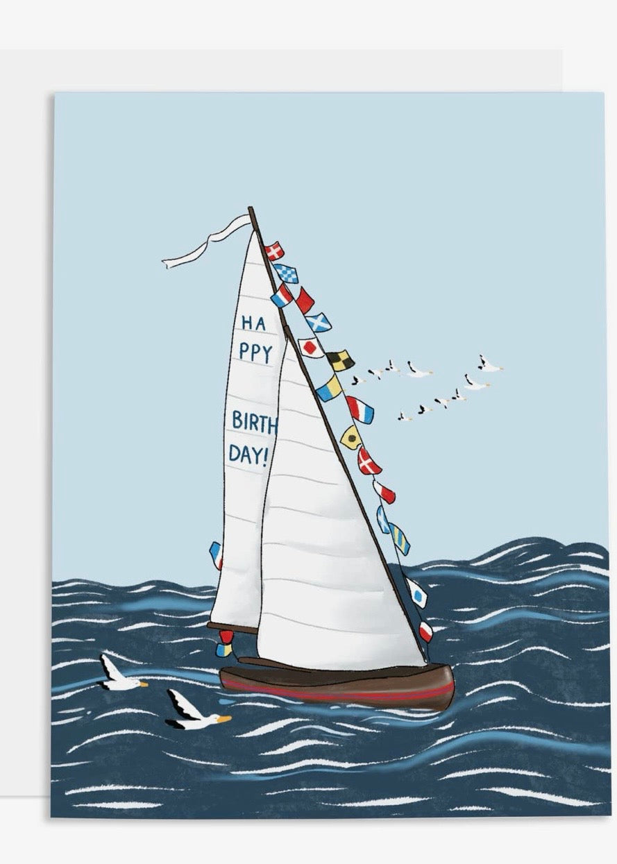 Happy Birthday Sailboat Card