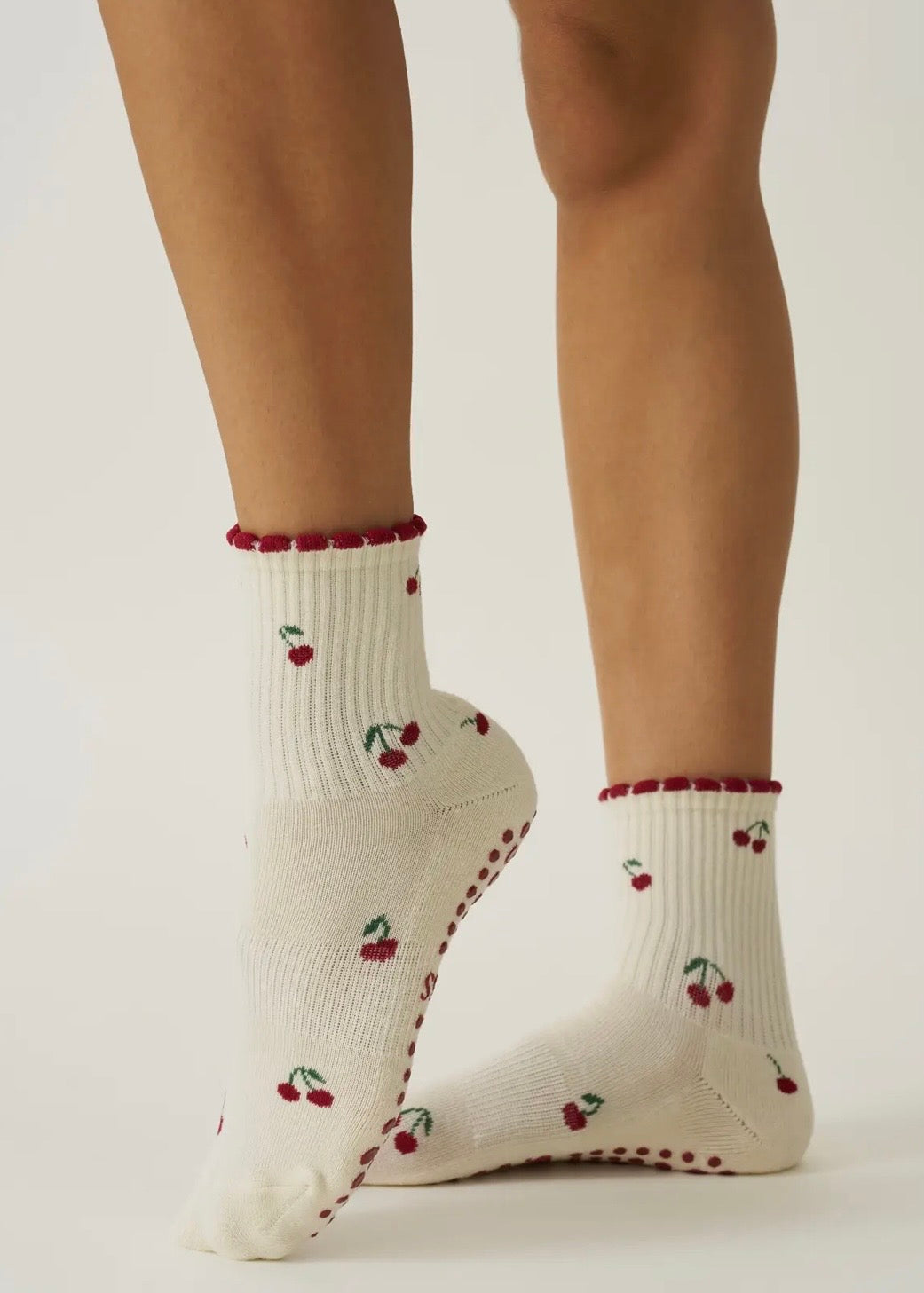 Little Cherry Grip Socks
