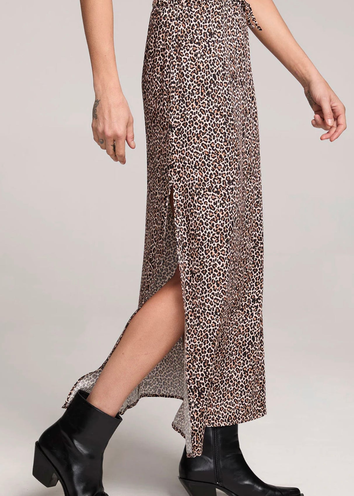 Seraphyne Leopard Midi Skirt