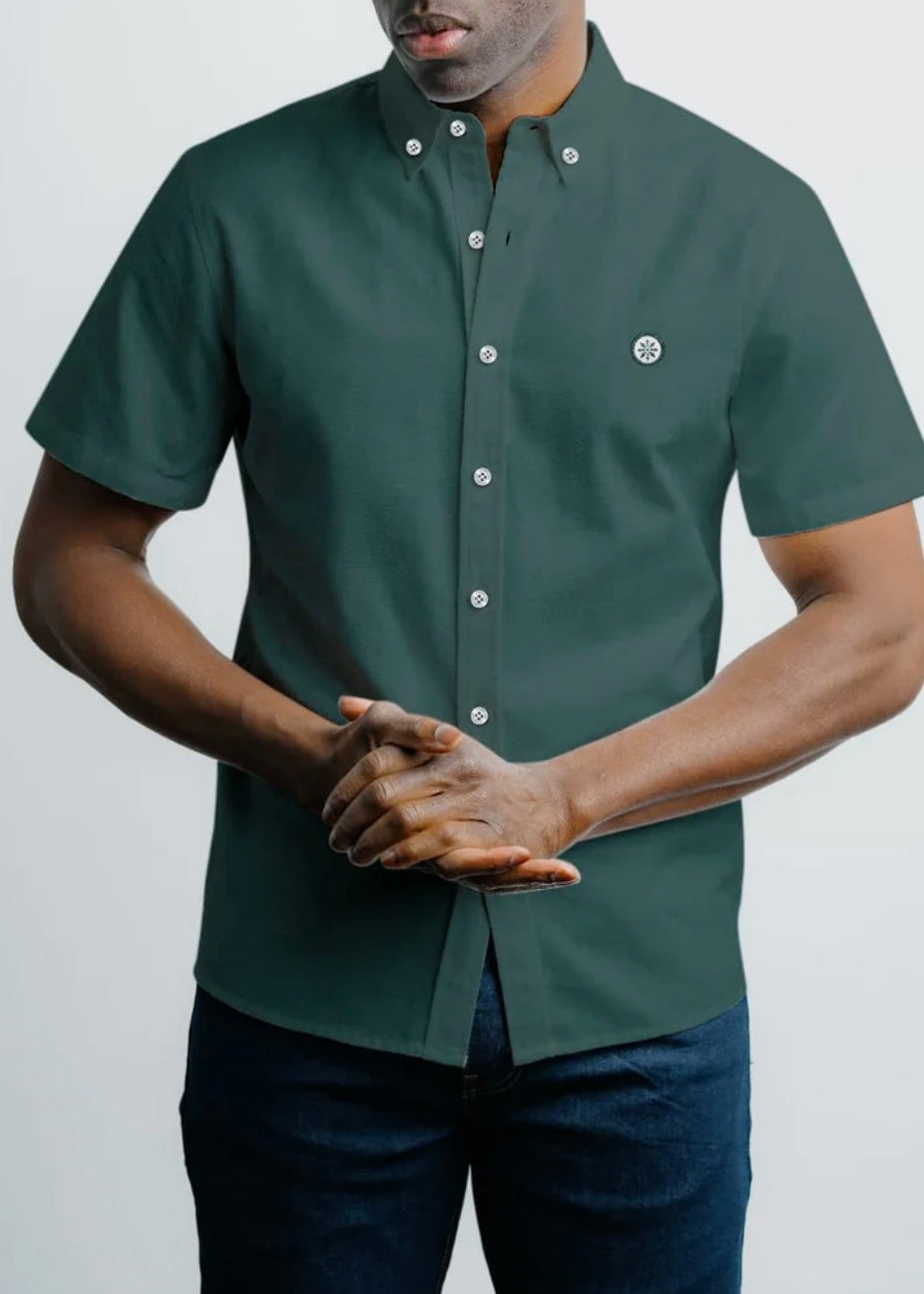 Short Sleeve Oxford Dress Shirt