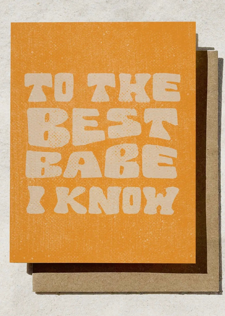 To The Best Babe Card