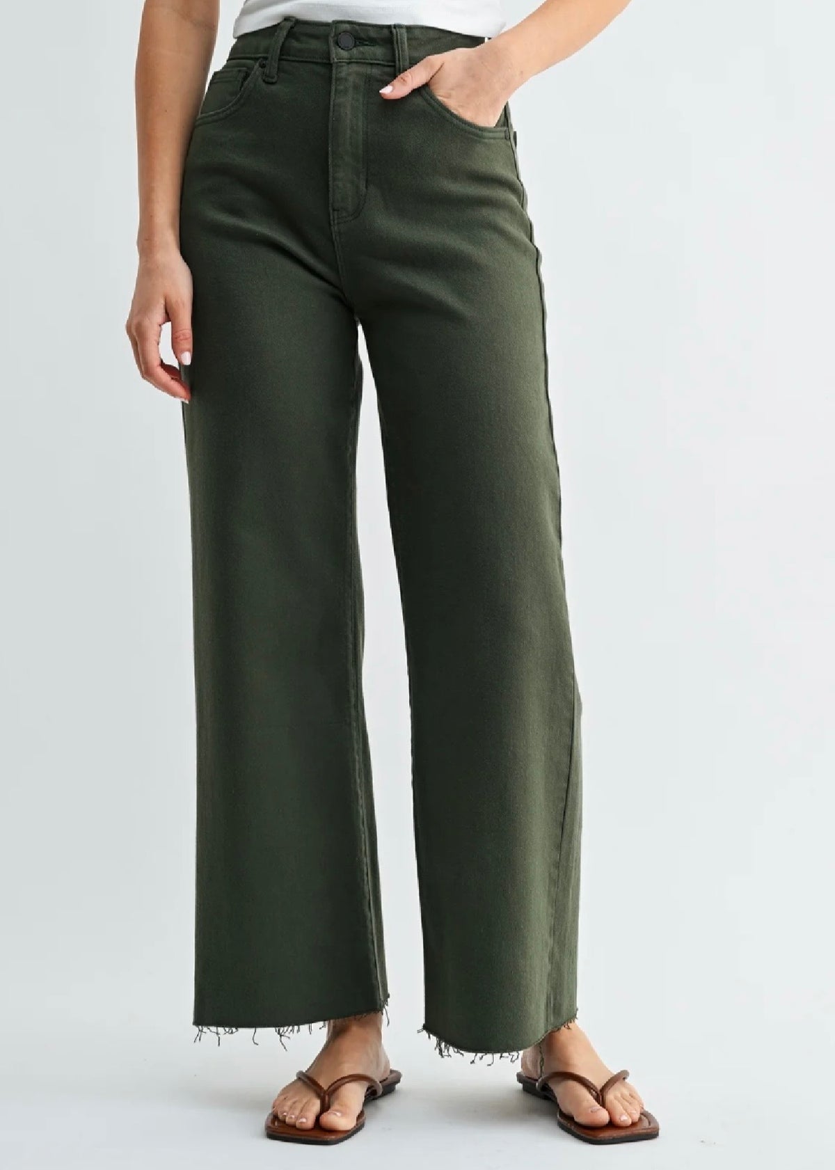 Scissor Cut Wide Leg Jean