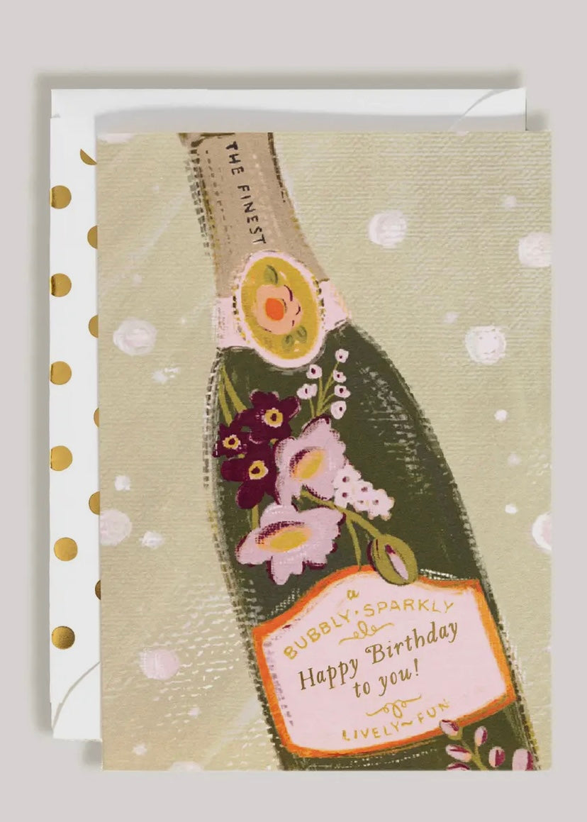 Bubbly Sparkly Champagne Card