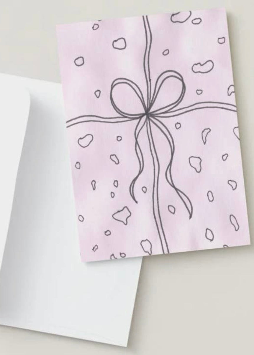 Pink Present Card