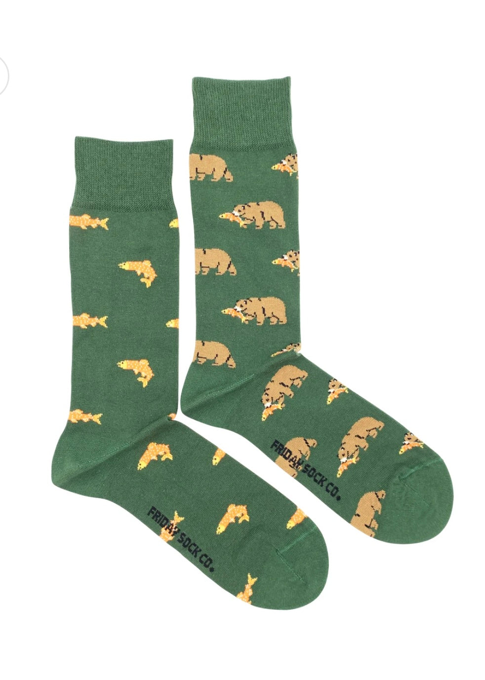 Salmon & Grizzly Bear Socks
