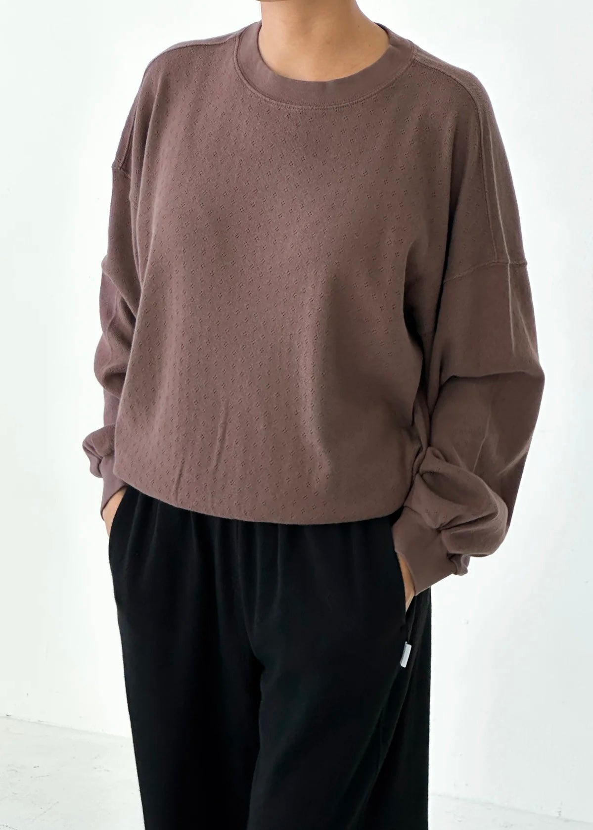 Pointelle Core Sweatshirt