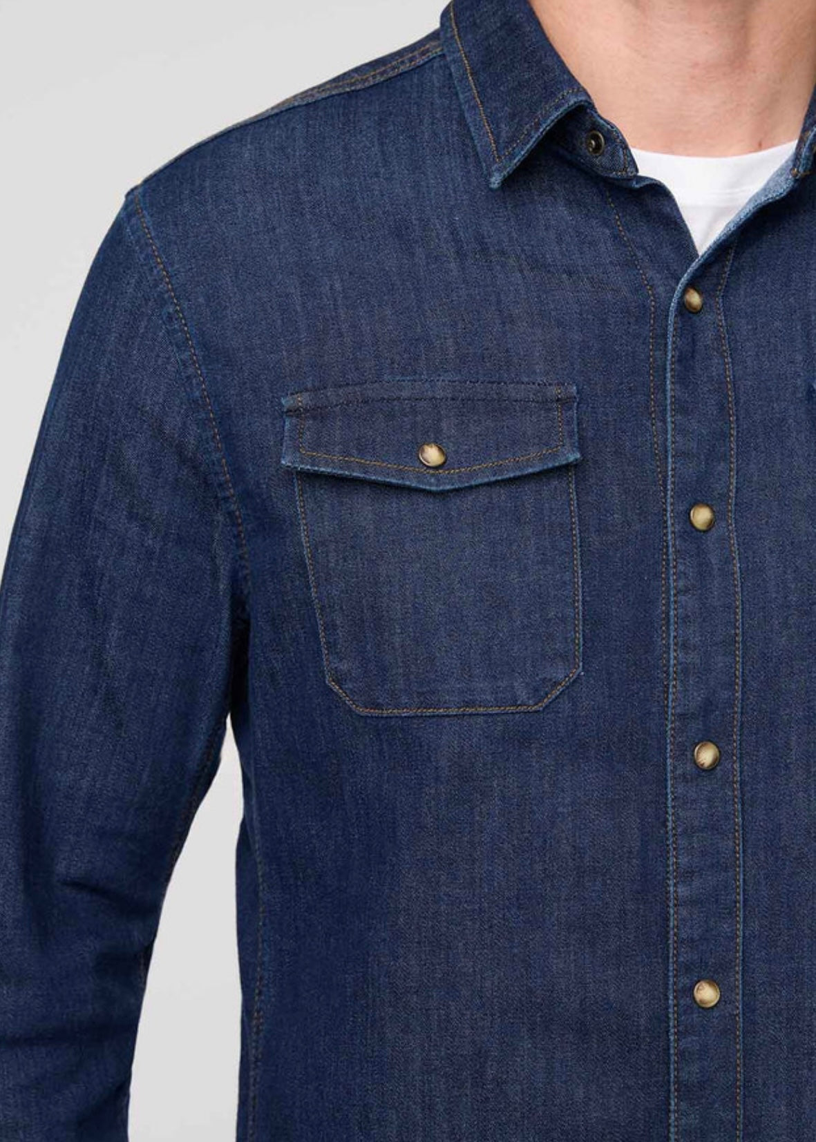 Performance Denim Lite Two-Pocket Shirt - Dark Stone