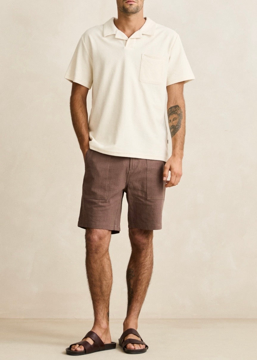 Worn Path Textured Linen Short