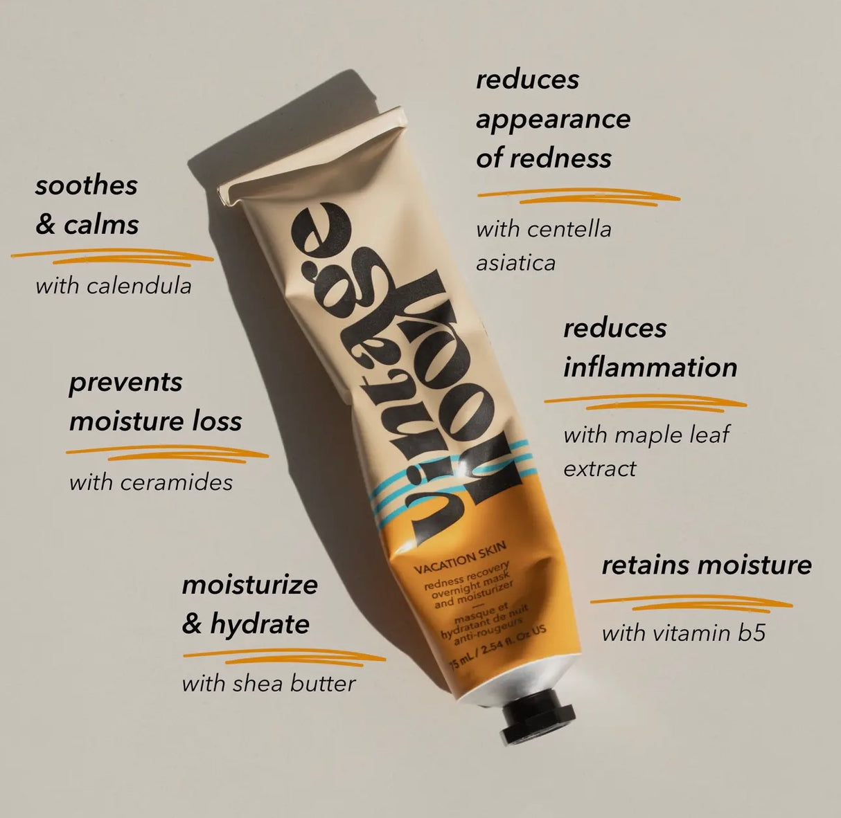 Vacation Skin Redness Recovery Overnight Mask and Moisturizer