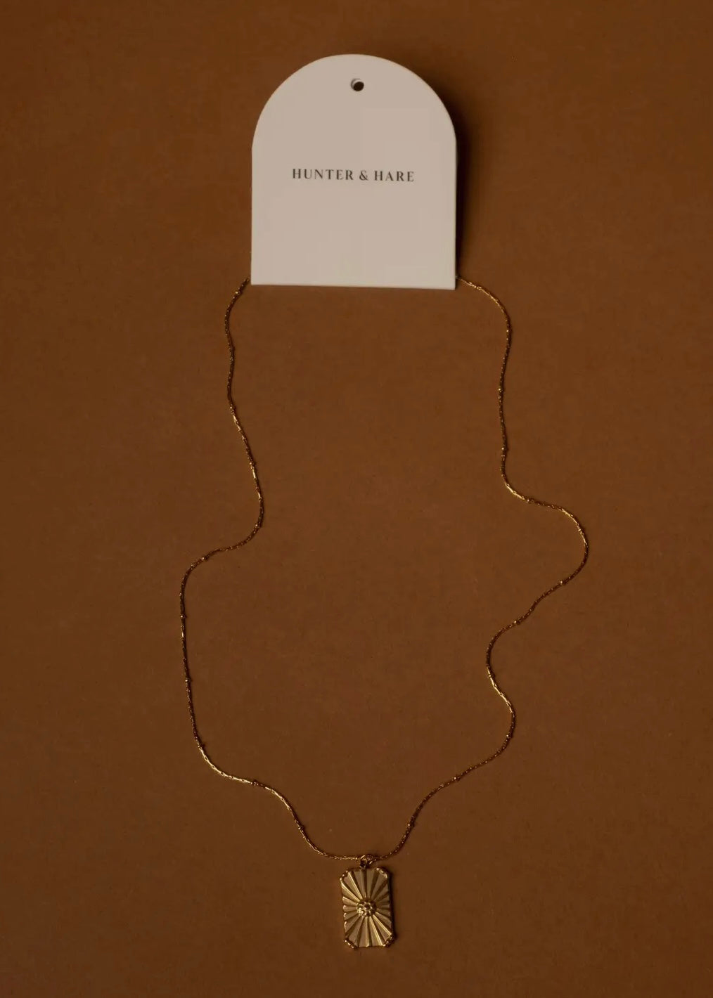 Rectangle Flower Burst Necklace